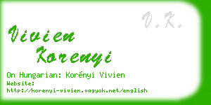 vivien korenyi business card