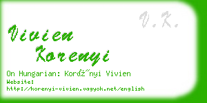 vivien korenyi business card